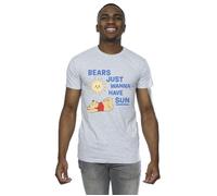 Winnie The Pooh Bears Just Wanna Have Sun T-Shirt Disney Grey XXXL