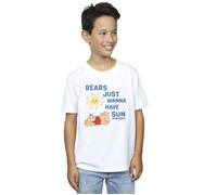 Winnie The Pooh Bears Just Wanna Have Sun T-Shirt Disney White 5-6 Years