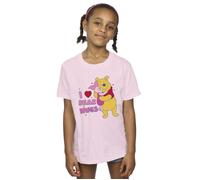 (5-6 Years, Baby Pink) Disney Girls Winnie The Pooh Big Bear Hugs Cotton T-Shirt