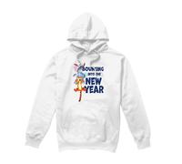 Winnie The Pooh Bouncing Into The New Year Hoodie White | Size: Large Winnie the pooh White L