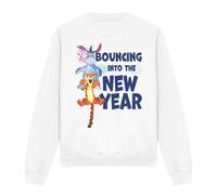 Winnie The Pooh Bouncing Into The New Year Sweatshirt White | Size: 2XL Winnie the pooh White 2XL
