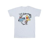 Winnie The Pooh Boy's Let The Adventure Begin Cotton T-Shirt in White | Size: 7-8 Years Winnie the pooh White 7-8 Years
