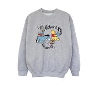 Winnie The Pooh Boy's Let The Adventure Begin Sweatshirt in Grey | Size: 3-4 Years Winnie the pooh Grey 3-4 Years