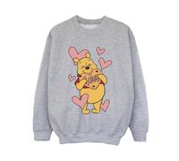 Winnie The Pooh Boy's Love Heart Cookie Sweatshirt in Grey | Size: 3-4 Years Winnie the pooh Grey 3-4 Years
