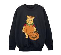 Winnie The Pooh Boy's Pumpkin Halloween Sweatshirt in Black | Size: 5-6 Years Winnie the pooh Black 5-6 Years