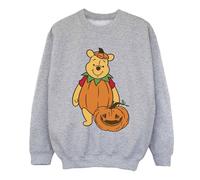 Winnie The Pooh Boy's Pumpkin Halloween Sweatshirt in Grey | Size: 12-13 Years Winnie the pooh Grey 12-13 Years