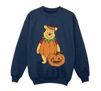 Winnie The Pooh Boy's Pumpkin Halloween Sweatshirt in Navy | Size: 9 Years Winnie the pooh Navy 9 Years
