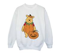 Winnie The Pooh Boy's Pumpkin Halloween Sweatshirt in White | Size: 5-6 Years Winnie the pooh White 5-6 Years