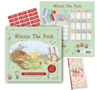 Winnie the Pooh Calendar 2026 Family Organiser Calendar & Winnie the Pooh slim Pocket Diary 2026 Gift set bundle with FREE Organisational stickers Included