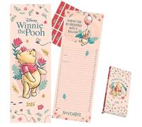 Winnie the Pooh Calendar 2026 Slim Sketch Wall Calendar & Slim pocket Diary Gift Set with free organisational stickers included