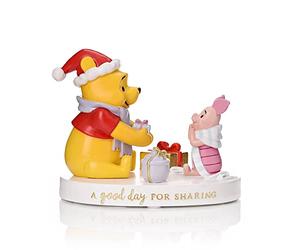 Winnie The Pooh Christmas Figurine - A Good Day For Sharing