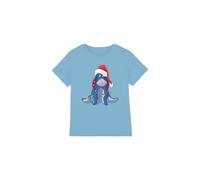 Winnie The Pooh Christmas Light Entangled Eeyore Kids T-Shirt Light Blue | Size: 3-4 Years Winnie the pooh Light Blue 3-4 Years