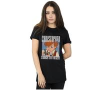 Winnie The Pooh Christopher Robin Montage Cotton Boyfriend T-Shirt Disney Black L
