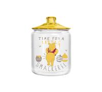 Winnie the Pooh Disney Glass Snack Jar Container With Lid | 6 Inches Tall | Disney, Smackerel, 0.6 Liters, Kitchen Storage, Pantry Organizer