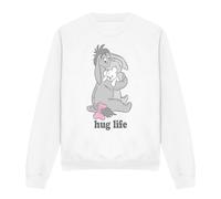 Winnie The Pooh Eeyore Hug Life Valentine's Day Sweatshirt White Winnie the pooh White S