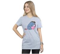 Winnie The Pooh Eeyore Mouth Cotton Boyfriend T-Shirt Disney Grey XXL