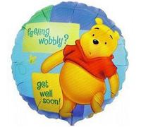 Winnie The Pooh Get Well Soon Birthday Foil Balloon Yellow/blue/green (One Size)