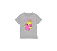 Winnie The Pooh Girl's Free Hugs Valentine'S Day T-Shirt Light Grey | Size: 3-4 Years Winnie the pooh Light Grey 3-4 Years