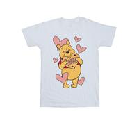 Winnie The Pooh Girl's Love Heart Cookie Cotton T-Shirt in White | Size: 7-8 Years Winnie the pooh White 7-8 Years