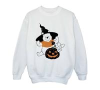 Winnie The Pooh Girl's Pumpkin Halloween Sweatshirt in White | Size: 12-13 Years Winnie the pooh White 12-13 Years
