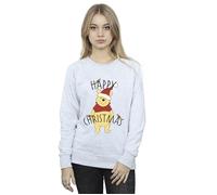 Winnie The Pooh Happy Christmas Holly Sweatshirt Disney Grey XL