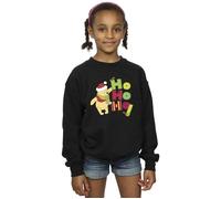Winnie The Pooh Ho Ho Ho Scarf Sweatshirt Disney Black 12-13 Years