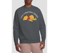 Winnie The Pooh Men's Christmas Dinner Sweatshirt Charcoal | Size: 2XL Winnie the pooh Charcoal 2XL