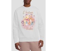 Winnie The Pooh Men's Christmas Wishes With Pooh, Tigger, Piglet Sweatshirt White | Size: Small Winnie the pooh White S
