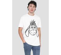Winnie The Pooh Men's Eeyore Sketchy Face T-Shirt in White | Size: Medium Winnie the pooh White M