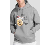 Winnie The Pooh Men's Ho, Ho, Ho Merry Christmas Hoodie Light Grey | Size: XL Winnie the pooh Light Grey XL