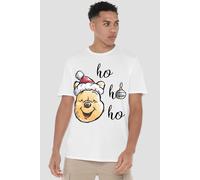 Winnie The Pooh Men's Ho Ho Ho, Merry Christmas T-Shirt White | Size: XL Winnie the pooh White XL