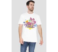 Winnie The Pooh Men's Piglet Pastel Flowers T-Shirt in White | Size: Large Winnie the pooh White L