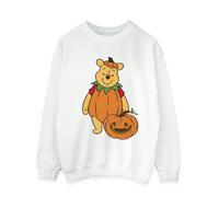 Winnie The Pooh Men's Pumpkin Halloween Sweatshirt in White | Size: Medium Winnie the pooh White M