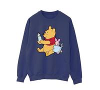 Winnie The Pooh Men's Reading Sweatshirt in Navy | Size: Large Winnie the pooh Navy L