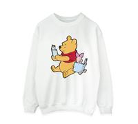 Winnie The Pooh Men's Reading Sweatshirt in White | Size: Large Winnie the pooh White L