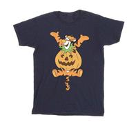 Winnie the Pooh Mens Tigger Pumpkin Cotton T-Shirt - Navy Blue - Navy Blue - M