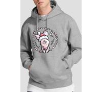 Winnie The Pooh Men's Warmest Christmas Wishes From Piglet Hoodie Light Grey | Size: Small Winnie the pooh Light Grey S