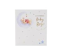 Winnie The Pooh New Baby Boy Card for Him/Her/Friend - Blue Moon Design