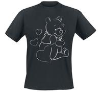 Winnie the Pooh Outline Sketch T-Shirt black L