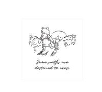 Winnie The Pooh Paths Print in Black Winnie the pooh Black