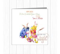 Winnie The Pooh Personalised Easter Card Grandson Granddaughter Son Daughter...