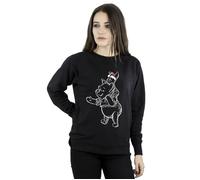 Winnie The Pooh Piglet Christmas Sweatshirt Disney Black L