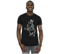 Winnie The Pooh Piglet Christmas T-Shirt Disney Black XXL