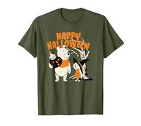 Winnie The Pooh & Piglet Happy Halloween T-Shirt, Men, Olive Green, Medium