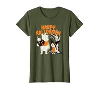Winnie The Pooh & Piglet Happy Halloween T-Shirt, Women, Olive Green, XX-Large