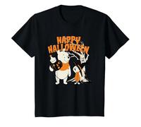 Winnie The Pooh & Piglet Happy Halloween T-Shirt, Youth, Black, Large