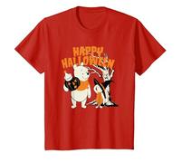 Winnie The Pooh & Piglet Happy Halloween T-Shirt, Youth, Red, 2T