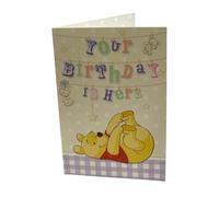 Winnie The Pooh Playful Banner Design Birthday Card