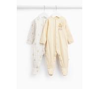 Winnie The Pooh Print Sleepsuits 2 Pack Up to 1 mth