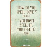 Winnie The Pooh Quotes Poster Wall Decor Vintage Metal Novelty Tin Sign Decor Man Cave Signs 8x12 Inch